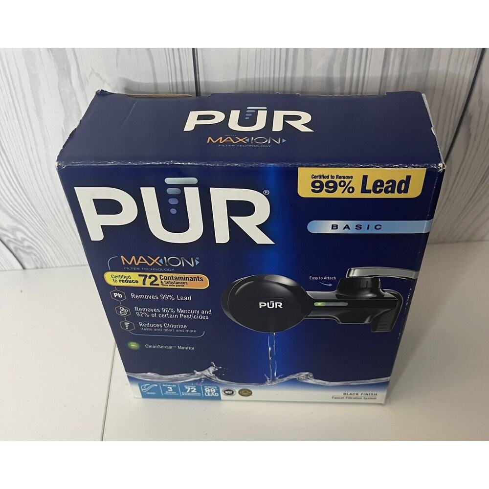 PUR Advanced Maxion Faucet Filtration System Black Finish with Filter